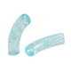 Acryl Perle Tube 33x8mm crackle Turquoise blue